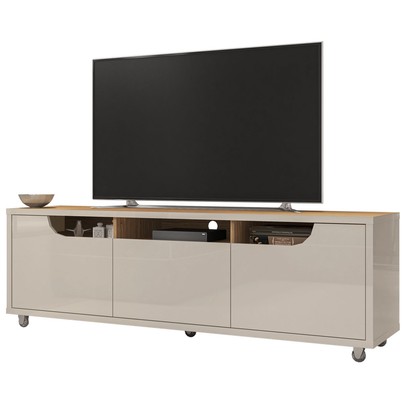 Rack para TV Até 60 Polegadas Jersey 2 Portas 1 Gaveta Off White/Noce - Casa D