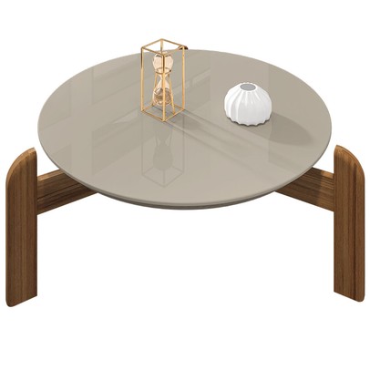 Mesa de Centro Lizz Off White/Cedro - Casa D