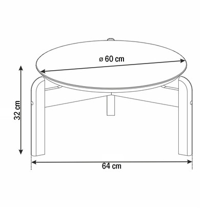 Mesa de Centro Lizz Off White/Cedro - Casa D