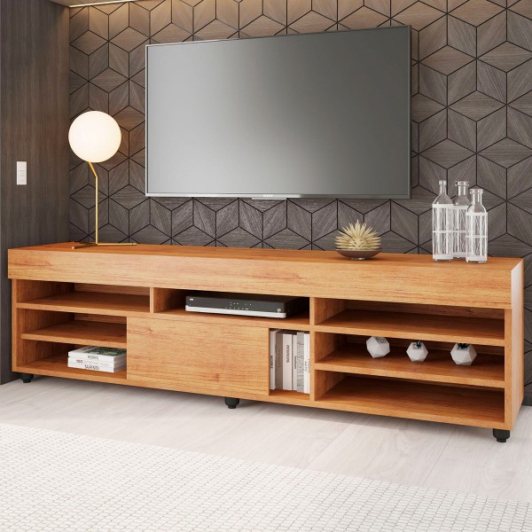 Rack para TV Até 70 Polegadas Celta 1 Porta Mel - Viero Móveis