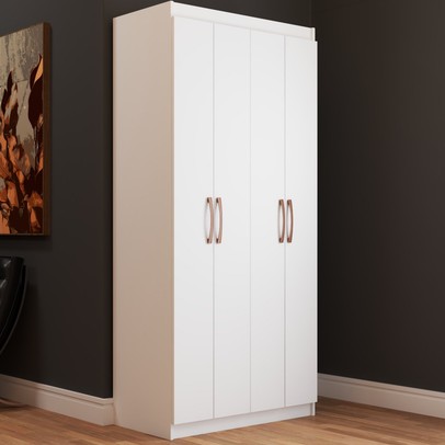 Armário para Escritório Barramas 4 Portas Branco - Pnr Móveis