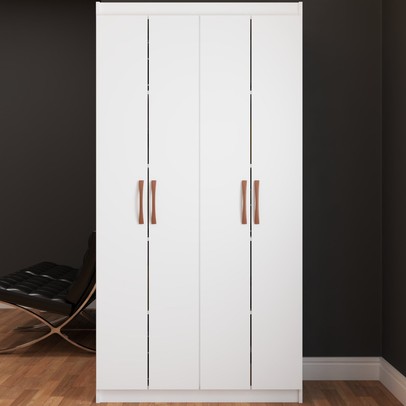 Armário para Escritório Barramas 4 Portas Branco - Pnr Móveis