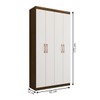 Armário para Escritório Barramas 4 Portas Off White - Pnr Móveis