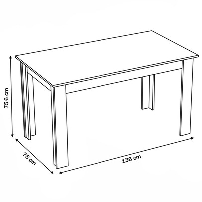 Mesa de Jantar 6 Lugares Andy Mel/Fume - Viero Móveis