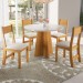 Mesa de Jantar 4 Lugares Lorena Mel/Blonde/Nude - Viero Móveis