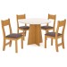 Mesa de Jantar 4 Lugares Lorena Mel/Blonde/Fume - Viero Móveis