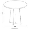 Mesa de Jantar 4 Lugares Lorena Mel/Blonde/Fume - Viero Móveis
