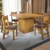 Mesa de Jantar 8 Lugares Bea Mel/Fume - Viero Móveis