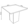 Mesa de Jantar 4 Lugares Melinda Mel/Blonde/Fume  - Viero Móveis