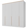 Guarda-Roupa Casal Logan 6 Portas 4 Gavetas 100% Mdf Branco/Olmo Italiano - Mambel