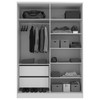 Guarda-Roupa Solteiro Logan 4 Portas 2 Gavetas 100% Mdf Branco/Olmo Italiano - Mambel