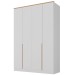 Guarda-Roupa Solteiro Logan 4 Portas 2 Gavetas 100% Mdf Branco/Olmo Italiano - Mambel