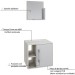 Armário de Banheiro 1 Porta 2 Prateleiras com Espelho Snow/Branco Chess 14699 - Compace