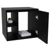 Armário de Banheiro com Cuba e Espelho Soft 1 Porta Preto ônix 13684 - Compace
