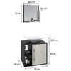 Armário de Banheiro com Cuba e Espelho Soft 1 Porta Preto Onix/Snow 13684 - Compace