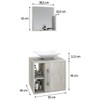 Armário de Banheiro com Cuba e Espelho Soft 1 Porta Snow 13684 - Compace