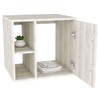 Armário de Banheiro com Cuba e Espelho Soft 1 Porta 2 Prateleiras Snow 13685 - Compace