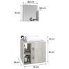 Armário de Banheiro com Cuba e Espelho Soft 1 Porta 2 Prateleiras Snow 13685 - Compace