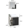 Armário de Banheiro com Cuba e Espelho Soft 1 Porta 2 Prateleiras Snow/Preto ônix 13685 - Compace