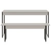 Mesa de Madeira Tub com 1 Banco Branco Chess/Preto - Compace