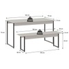 Mesa de Madeira Tub com 1 Banco Branco Chess/Preto - Compace