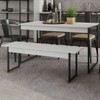 Mesa de Madeira Tub com 1 Banco Branco Chess/Preto - Compace