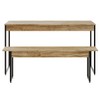 Mesa de Madeira Tub com 1 Banco Carvalho/Preto - Compace