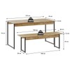 Mesa de Madeira Tub com 1 Banco Carvalho/Preto - Compace
