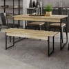 Mesa de Madeira Tub com 1 Banco Carvalho/Preto - Compace