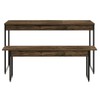 Mesa de Madeira Tub com 1 Banco Carvalho Dark/Preto - Compace