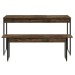 Mesa de Madeira Tub com 1 Banco Carvalho Dark/Preto - Compace
