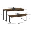 Mesa de Madeira Tub com 1 Banco Carvalho Dark/Preto - Compace