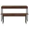 Mesa de Madeira Tub com 1 Banco Nogal/Preto - Compace
