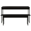 Mesa de Madeira Tub com 1 Banco Preto ônix/Preto - Compace