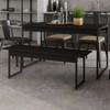Mesa de Madeira Tub com 1 Banco Preto ônix/Preto - Compace