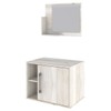 Armário de Banheiro 1 Porta 2 Prateleiras com Espelho Snow 14700 - Compace