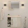Armário de Banheiro 1 Porta 2 Prateleiras com Espelho Snow 14700 - Compace