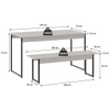 Mesa de Jantar 4 Lugares Tub Branco Chess/Preto - Compace