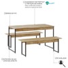Mesa de Jantar 4 Lugares Tub Carvalho/Preto - Compace