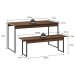 Mesa de Jantar 4 Lugares Tub Nogal/Preto - Compace