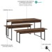 Mesa de Jantar 4 Lugares Tub Nogal/Preto - Compace