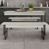 Mesa  de Jantar 4 Lugares Tub Snow/Preto - Compace