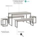 Mesa de Jantar 6 Lugares Branco Chess/Preto - Compace