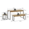 Mesa de Jantar 6 Lugares Carvalho/Preto - Compace