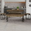 Mesa de Jantar 6 Lugares Carvalho Dark/Preto - Compace