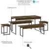 Mesa de Jantar 6 Lugares Carvalho Dark/Preto - Compace