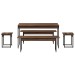 Mesa de Jantar 6 Lugares Nogal/Preto - Compace