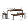 Mesa de Jantar 6 Lugares Nogal/Preto - Compace
