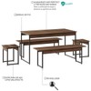 Mesa de Jantar 6 Lugares Nogal/Preto - Compace