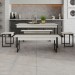 Mesa de Jantar 6 Lugares Snow/Preto  - Compace